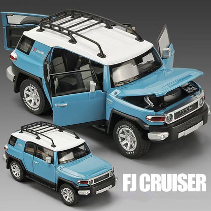Toyota FJ Land Cruiser Die-Cast Model Car – 1:24 Scale with Sound, Light & Pull-Back Action | Golu Baby