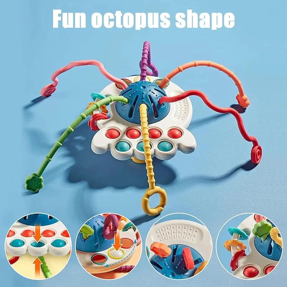 Pull String Toy – Colorful & Adorable Fine Motor Skills Toy | Golu Baby