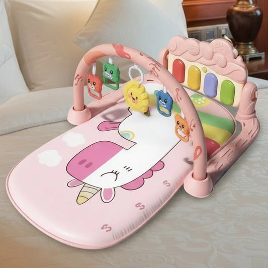 3-in-1 Baby Play Gym Mat – Piano Activity Playmat with 4 Play Modes