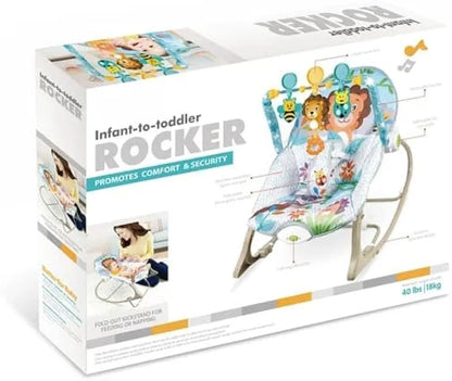 Baby Rocker – Infant to Toddler with Fold-Out Kickstand (0M+, 40 lbs / 18 kg) |Golu Baby