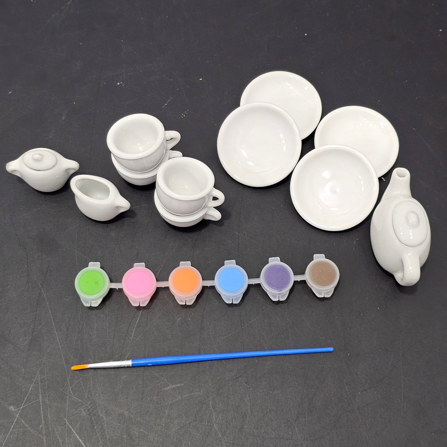 Painted Tea Set – Design Your Own Style | 18-Piece Creative Play Set | Golu Baby