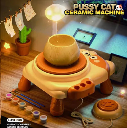 Pussy Cat Ceramic Pottery Machine – Creative Art Training for Kids | Golu Baby