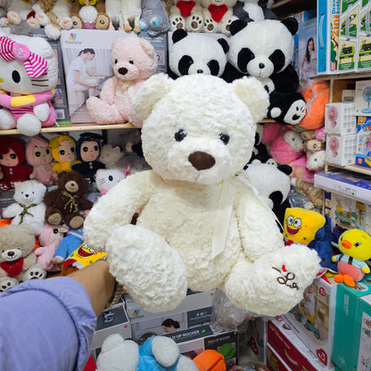 White Fulfy Bear – 45cm Soft Plush Toy | Golu Baby