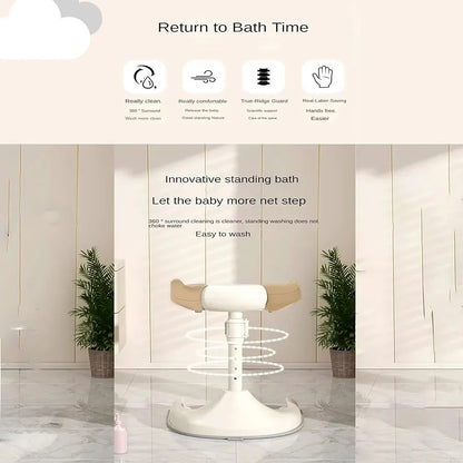 Baby Bath Stand with Adjustable 5 Levels – Foldable Infant Bath Shower Stand | Golu Baby