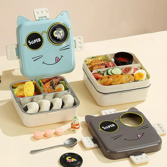 🐱 Hello Cat Lunch Box – Mealtime Made Adorable! | Golu Baby