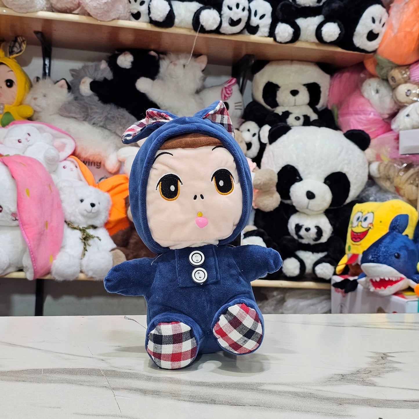 Blue Cap Doll – 25cm Soft Plush Toy | Golu Baby