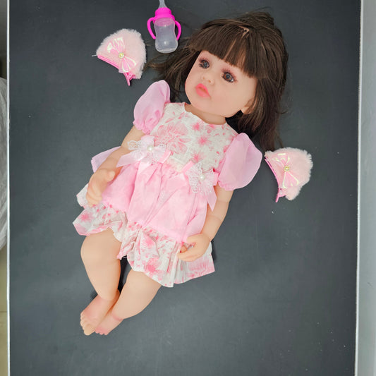 55cm Baby Silicone Doll – Lifelike Real Baby with Accessories | GoluBaby