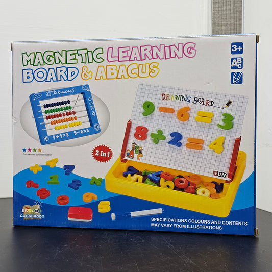 Magnetic Learning Board with Abacus – 2-in-1 Educational Toy for Kids | Golu Baby