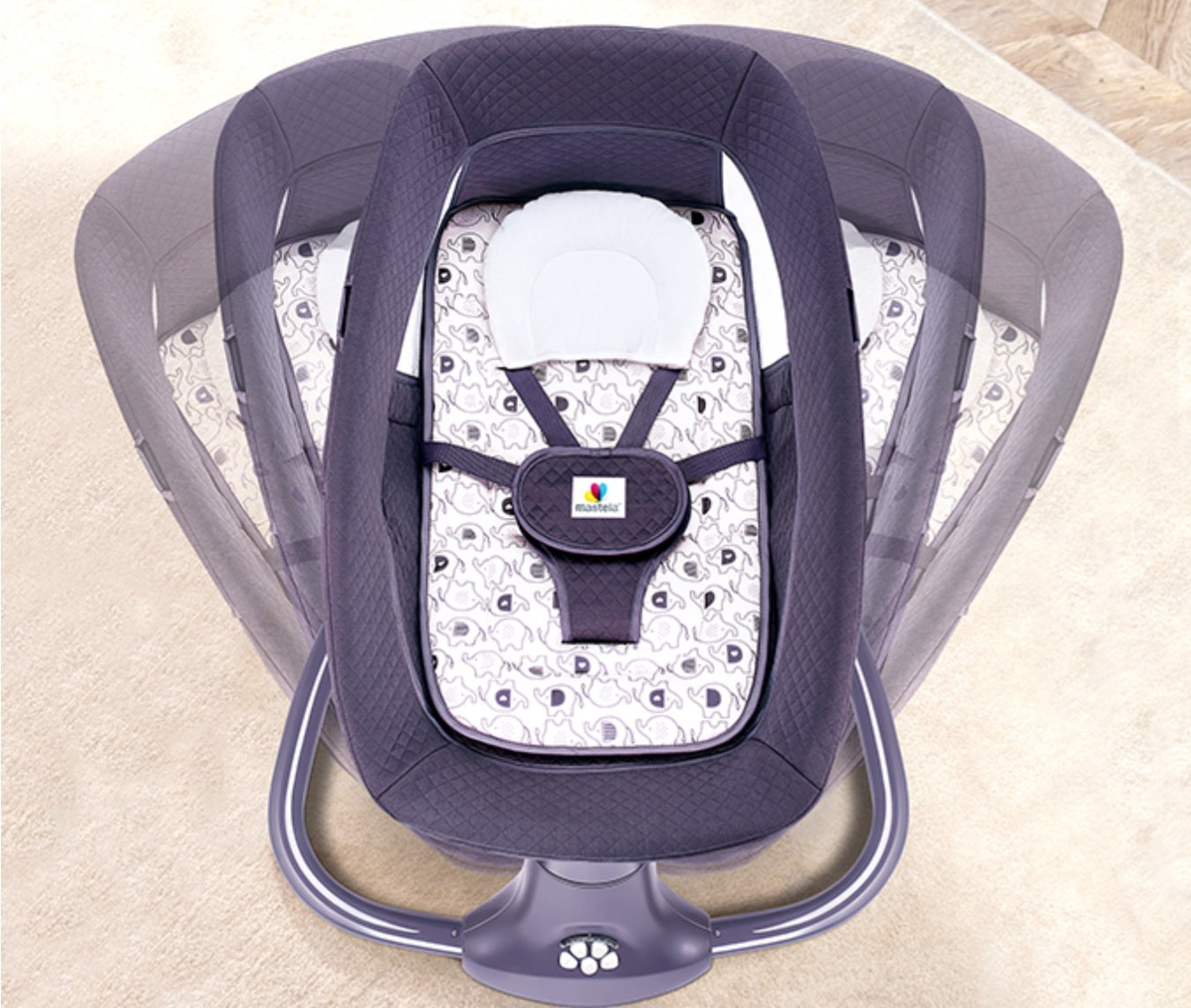 3-in-1 Deluxe Multi-Functional Bassinet – Smart Swing, Cozy Seat & Soothing Cradle | Golu baby