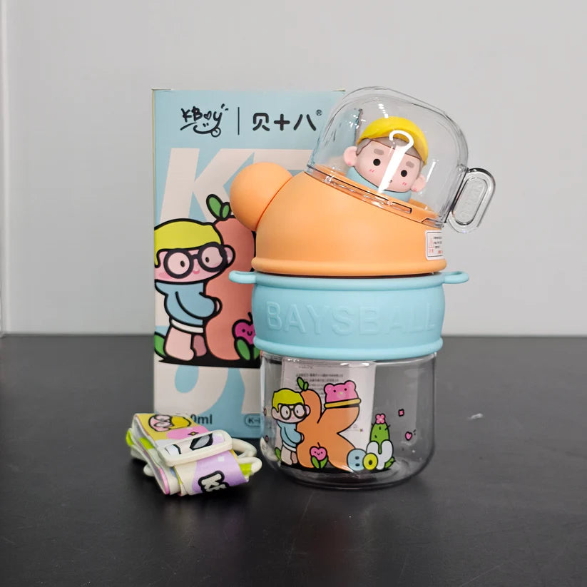 500ml Kids Water Bottle with Cup – Portable & Practical | Golu Baby
