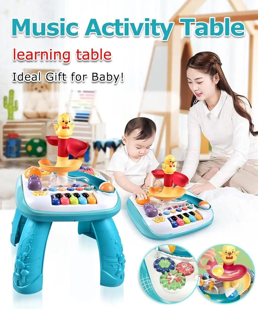 Musical Activity Table – Piano, Lights & Rolling Ball Fun - Golu Baby