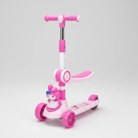 GlowRide Kids 3 Wheel Scooter – Foldable Ride-On with Seat, Lights & Music