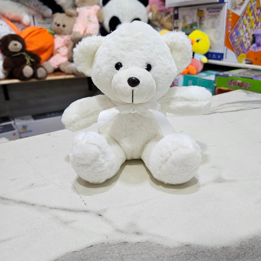 White Teddy Bear – 20cm Plush Toy | Golu Baby
