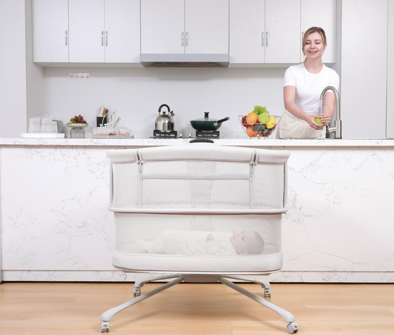 Dream Starlight Bedside Bassinet – 5-in-1 Smart Baby Bed for Sleep, Play & Comfort | Golu baby