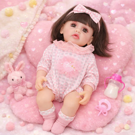 55cm Baby Silicone Doll – Lifelike Real Baby with Accessories | Golu Baby