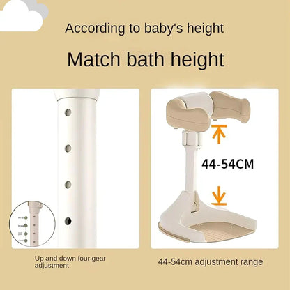 Baby Bath Stand with Adjustable 5 Levels – Foldable Infant Bath Shower Stand | Golu Baby
