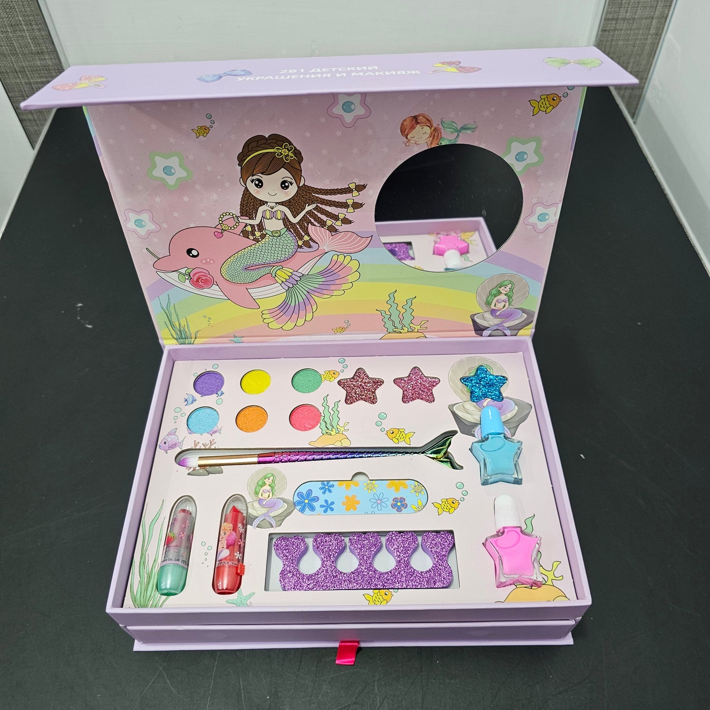 Children’s 2 in 1 Makeup & Jewellery Box – Glamour & Fun in One! -Golu Baby