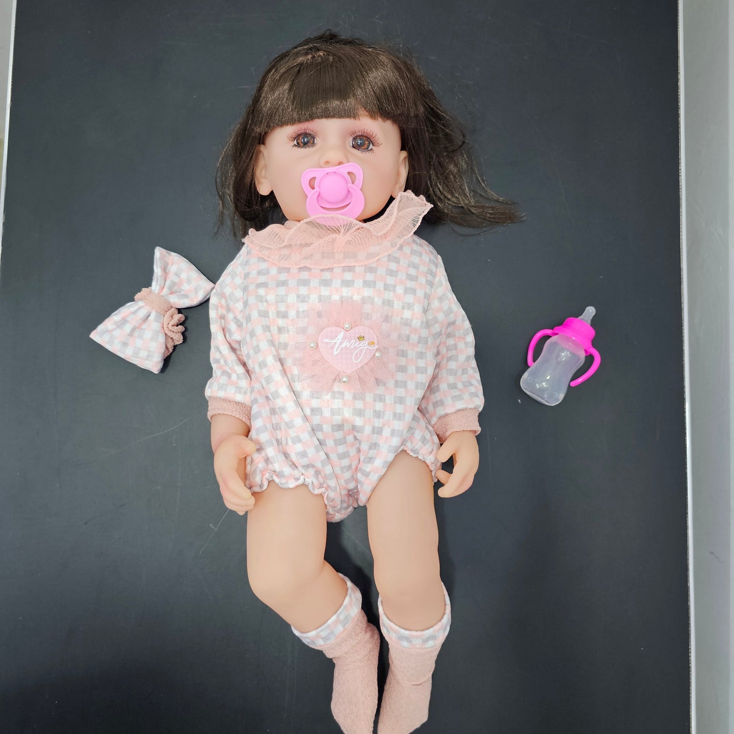 55cm Baby Silicone Doll – Lifelike Real Baby with Accessories | Golu Baby