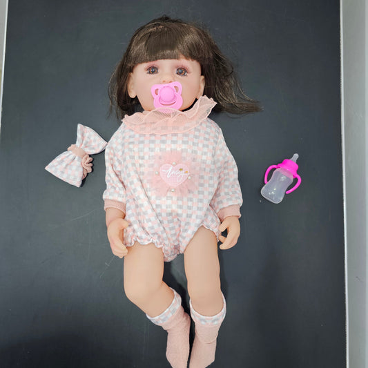 55cm Baby Silicone Doll – Lifelike Real Baby with Accessories | Golu Baby