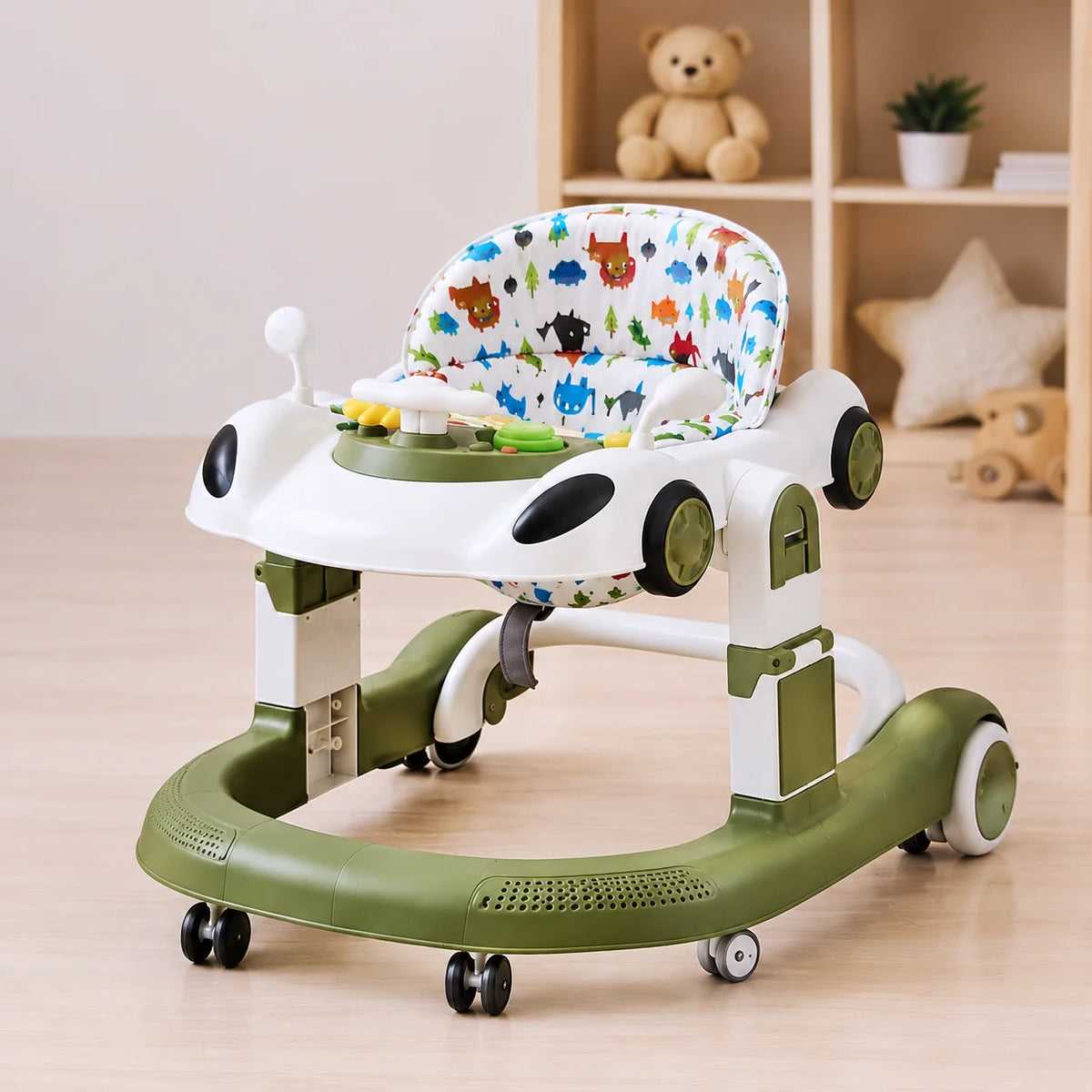 Car Shape Baby Walker with Music & Adjustable Wheel Speed #309