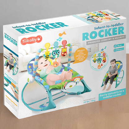 Baby Rocker – Infant to Toddler with Fold-Out Kickstand (0M+, 40 lbs / 18 kg) | Golu Baby
