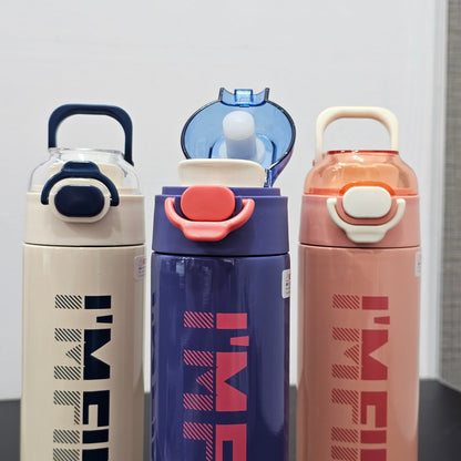 DIYI "I Am Fine" Stainless Steel Water Bottle – 500ml | Stylish & Durable | Golu Baby