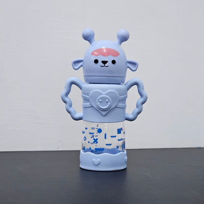 Baby Glass Feeder Blue 250ml – Safe & Stylish Feeding Bottle | Golu Baby