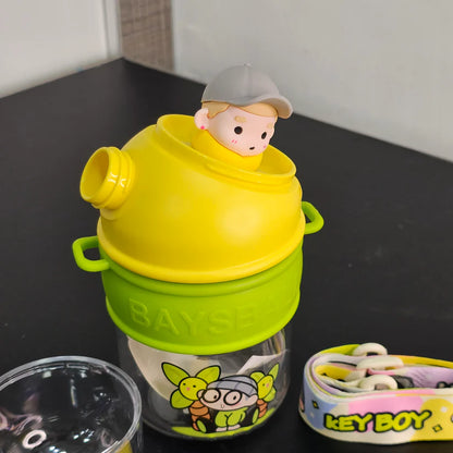 500ml Kids Water Bottle with Cup – Portable & Practical | Golu Baby