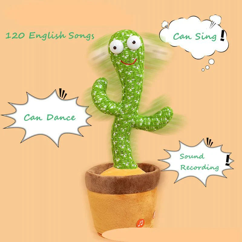 Dancing Cactus Toy | Music, Lights & Voice Repeating Fun - Golu Baby