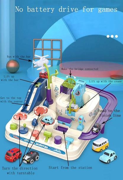 Car Adventure Track Set – Battery-Free Educational Fun - Golu Baby