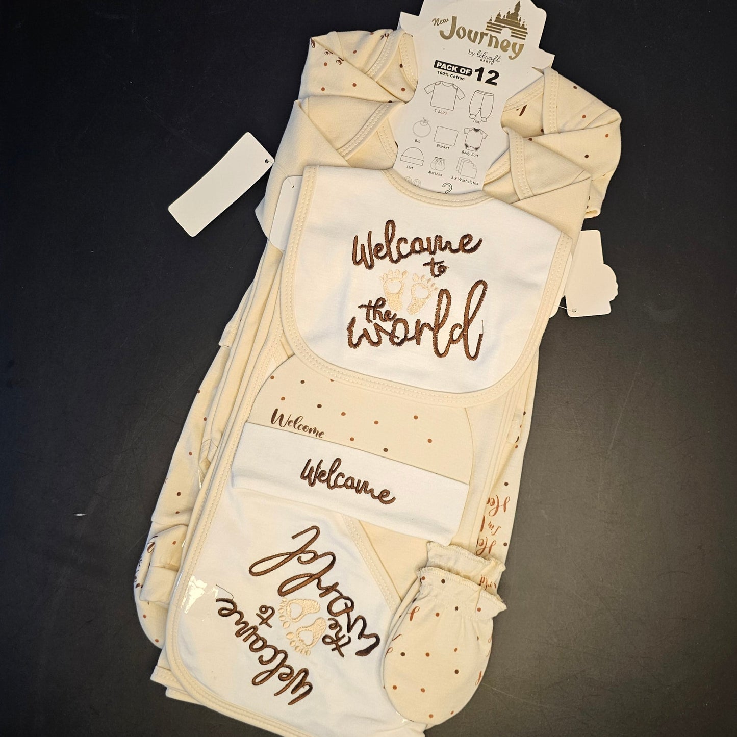 12-Piece Journey Baby Starter Set – Complete Newborn Essentials | Golu Baby