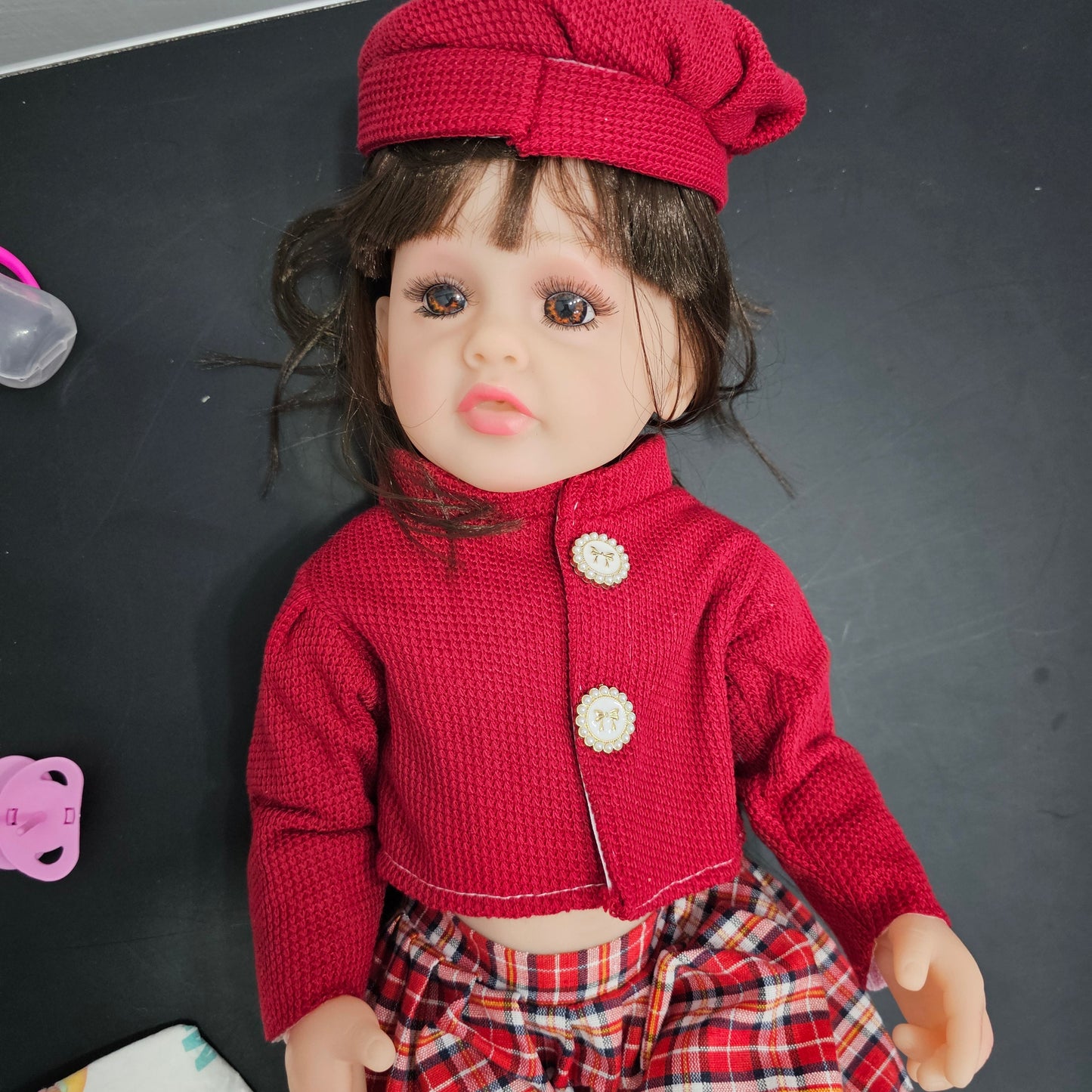 55cm Baby Silicone Doll – Lifelike Real Baby with Accessories | Golu Baby