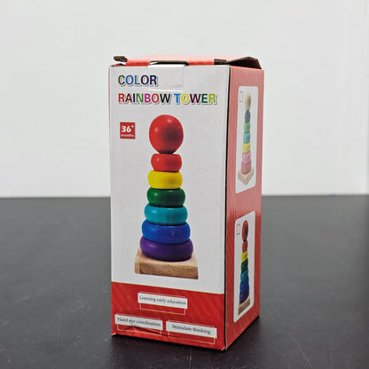 Rainbow Tower Stacking Toy – Colorful Educational Fun | Golu Baby