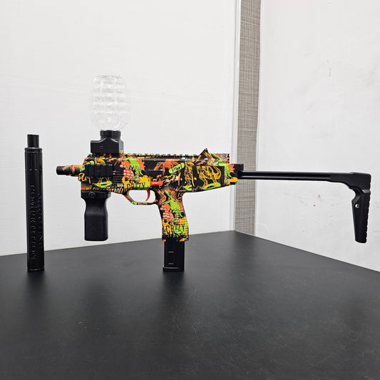 Superior Performance High-Speed Electric Crystal Pellet Gun MP9 Submachine Gun –Golu Baby