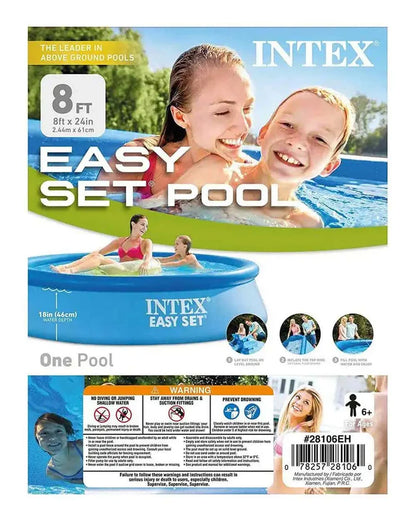 Intex Easy Set Pool 8ft x 24” – Inflatable Family Swimming Pool |28106