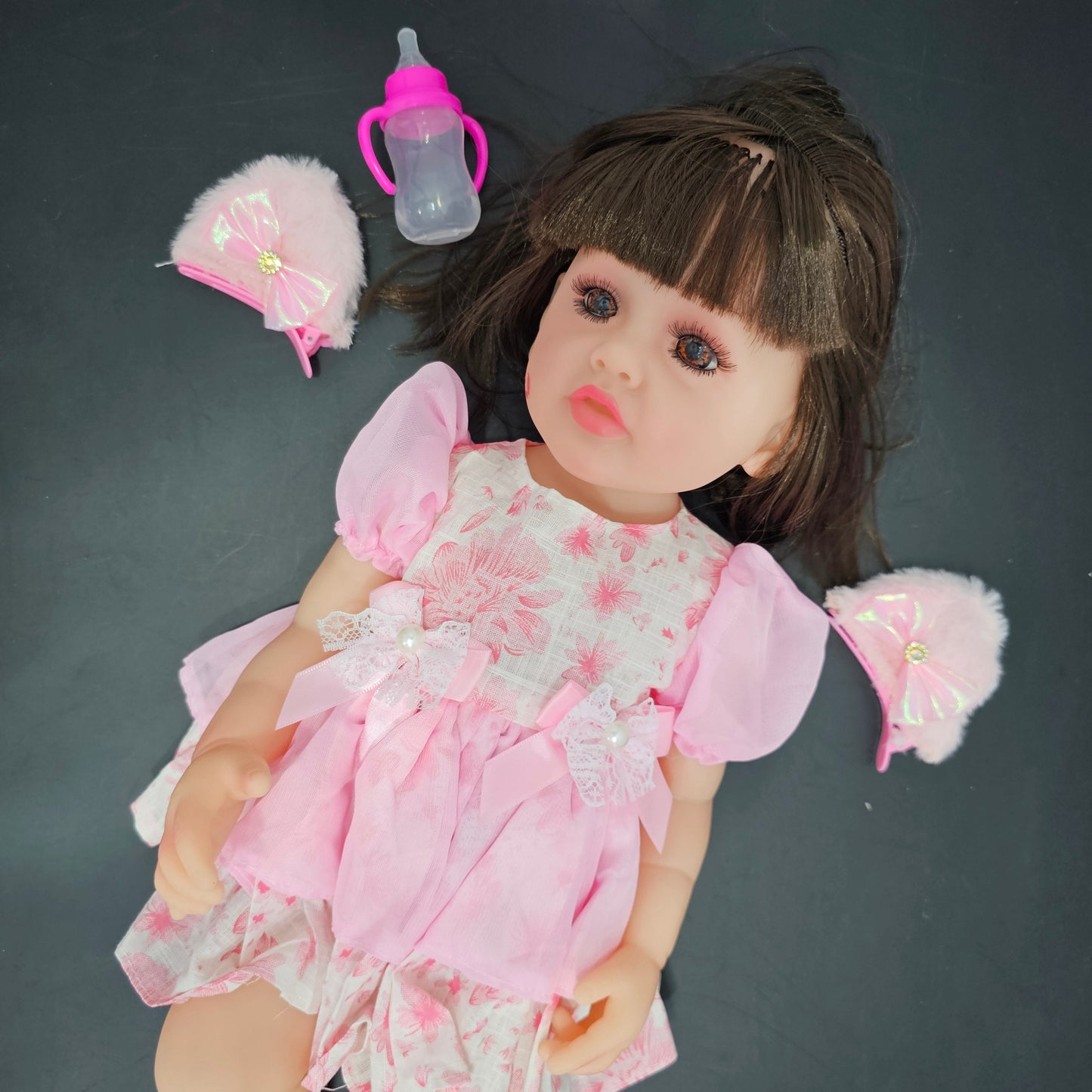 55cm Baby Silicone Doll – Lifelike Real Baby with Accessories | GoluBaby