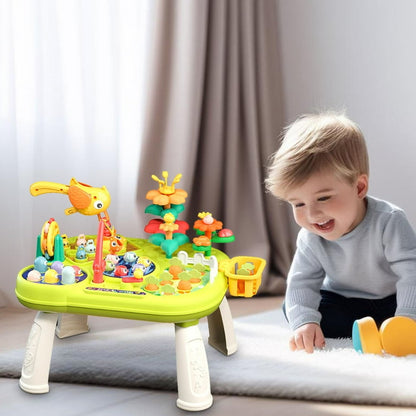 Farm Amusement Park Activity Table – Educational Toy with Multiple Play Modes -Golu Baby