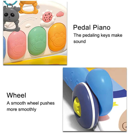 2 in 1 Walker Pedal Piano – Best for 0m+ Early Learning | Golu Baby