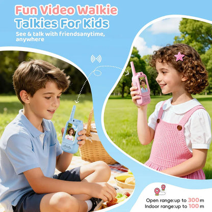 VisionTalk Kids Video Walkie Talkie Set – Rechargeable Long-Range Communication Toy
