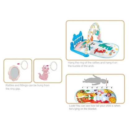 Word Dream 3 in 1 Piano Fitness Rack Play Gym for Babies | Golu baby