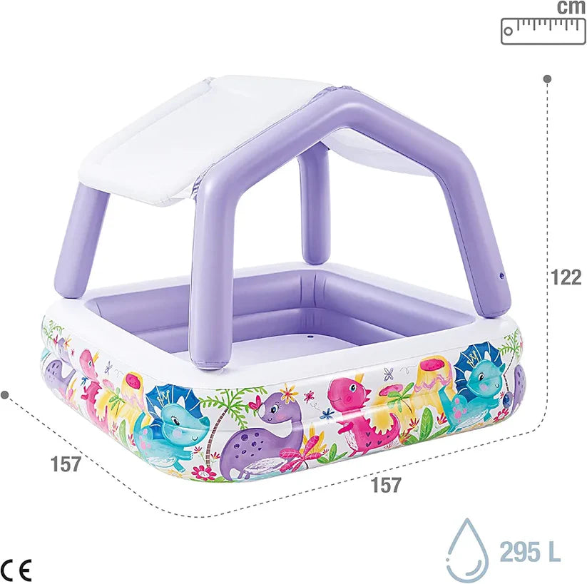 Intex Sun Shade Baby Pool – Kids Inflatable Swim Center Pool 57470