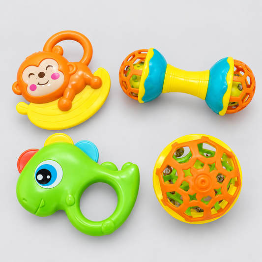 Baby Rattles & Teething Toys Set for Babies