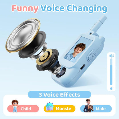 VisionTalk Kids Video Walkie Talkie Set – Rechargeable Long-Range Communication Toy