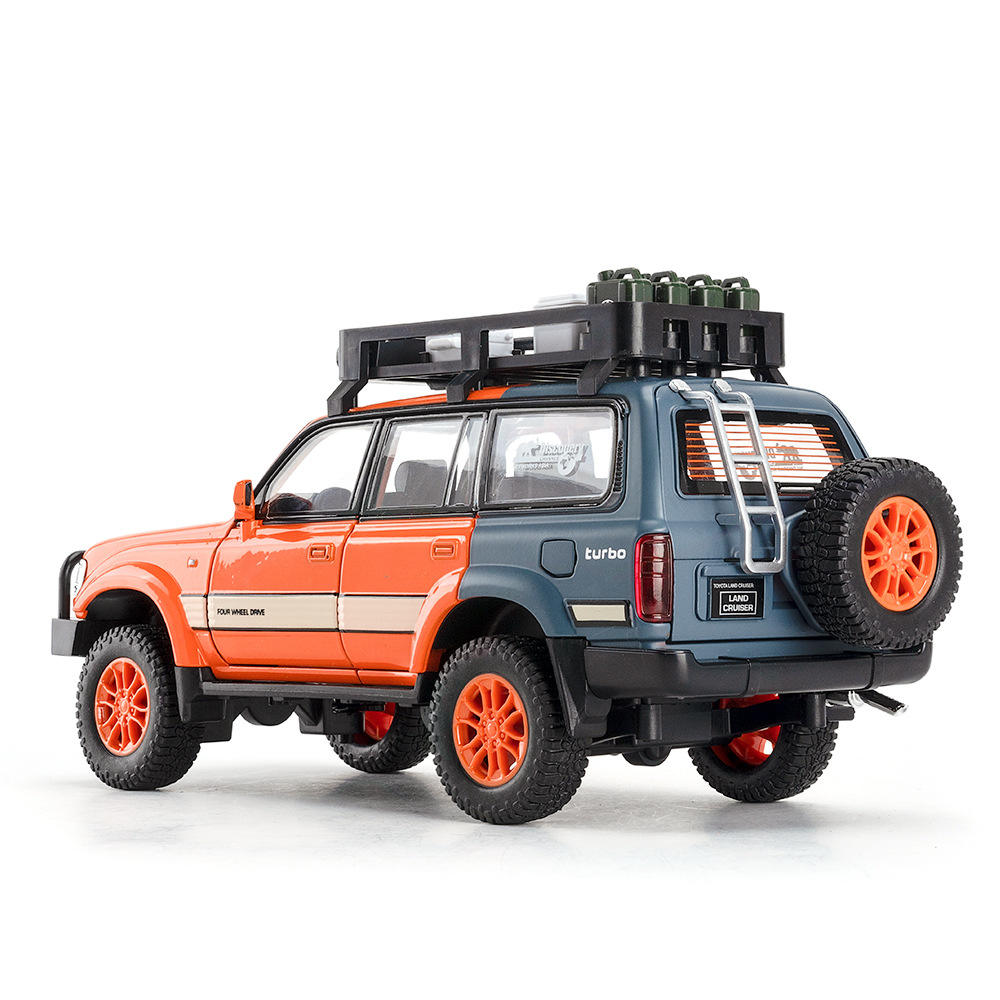 Toyota Land Cruiser 80 Die-Cast Model Car – 1:24 Scale with Sound, Light & Pull-Back Action | Golu Baby
