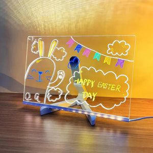 GlowWrite LED Acrylic Message Board – DIY Doodle Night Lamp