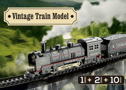 Steam Engine Train Set – Classic Vintage Model with Tracks | Golu Baby