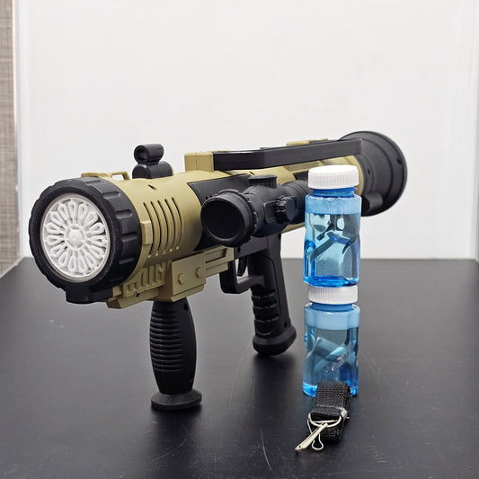 Electric Rocket Bubble Gun – Full-Automatic Bubble Blaster with Lights & Music | Golu Baby