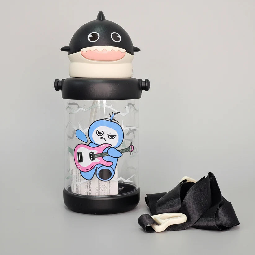 Plastic Water Bottle with Cup 650ml – Lightweight & Durable | Golu Baby
