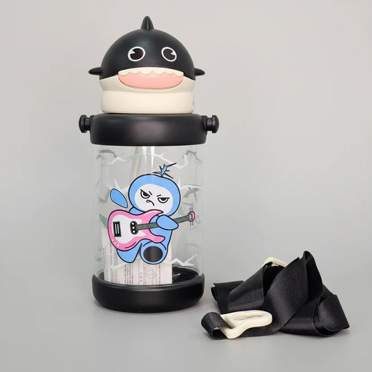 Plastic Water Bottle with Cup 650ml – Lightweight & Durable | Golu Baby