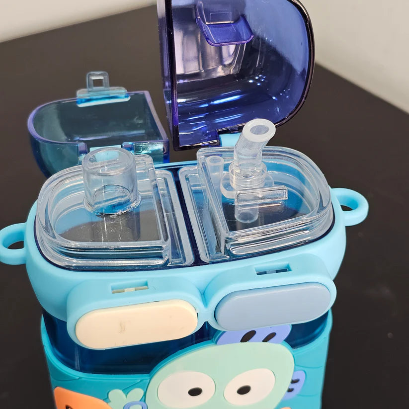 2-in-1 Kids Water Bottle 600ml – Straw & Sipper | Golu Baby
